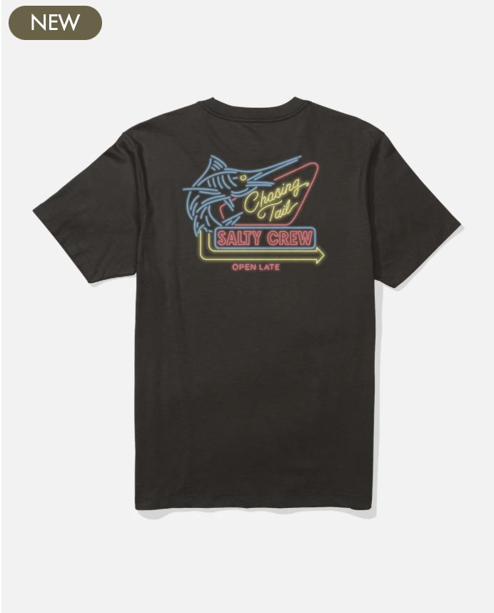 Salty Crew Neon Sign Tee - Black