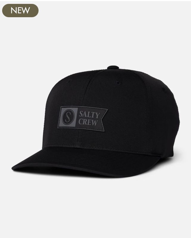 Salty Crew Apex Flexfit 6 Panel - Black