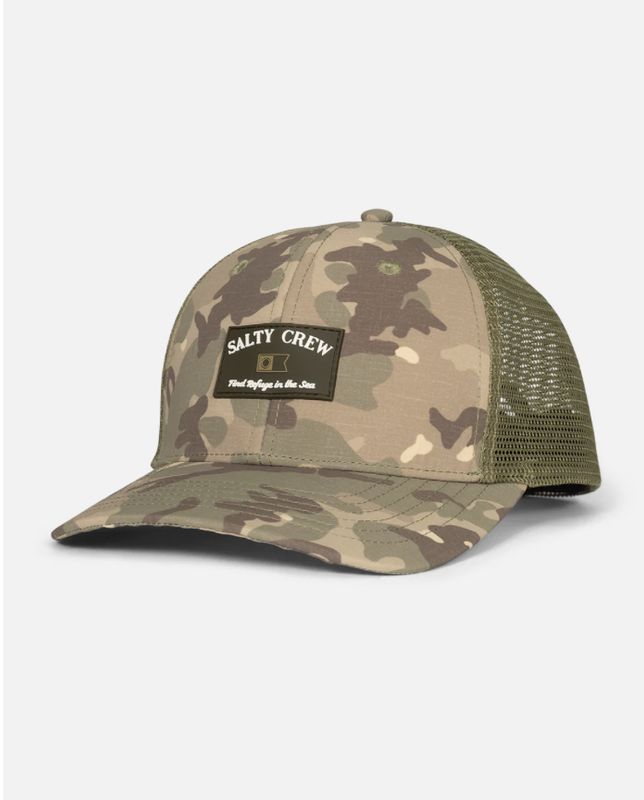 Salty Crew Steadfast Retro Trucker Hat - Camo