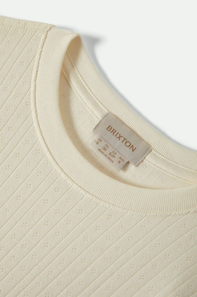 Brixton Dolly LS Knit Tee Off White