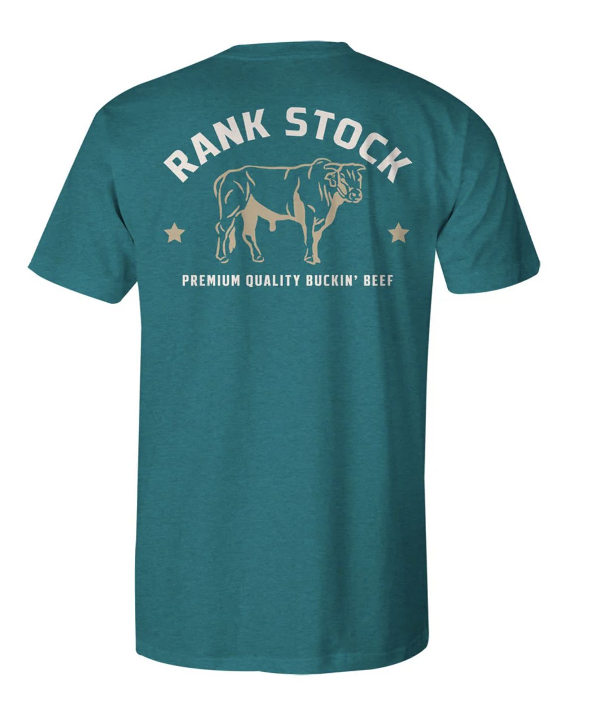HOOEY YOUTH &quot;CHARBRAY&quot; TEAL HEATHERED RANK STOCK LOGO T-SHIRT