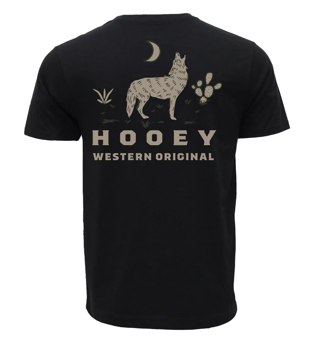 HOOEY YOUTH &quot;COYOTE&quot; BLACK W/TAN LOGO T-SHIRT