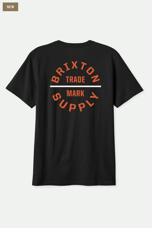 Brixton OATH V STANDARD T-SHIRT Black Orange