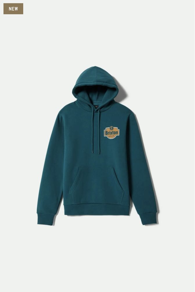 Brixton GENUINE QUALITY HOODIE Night Sage