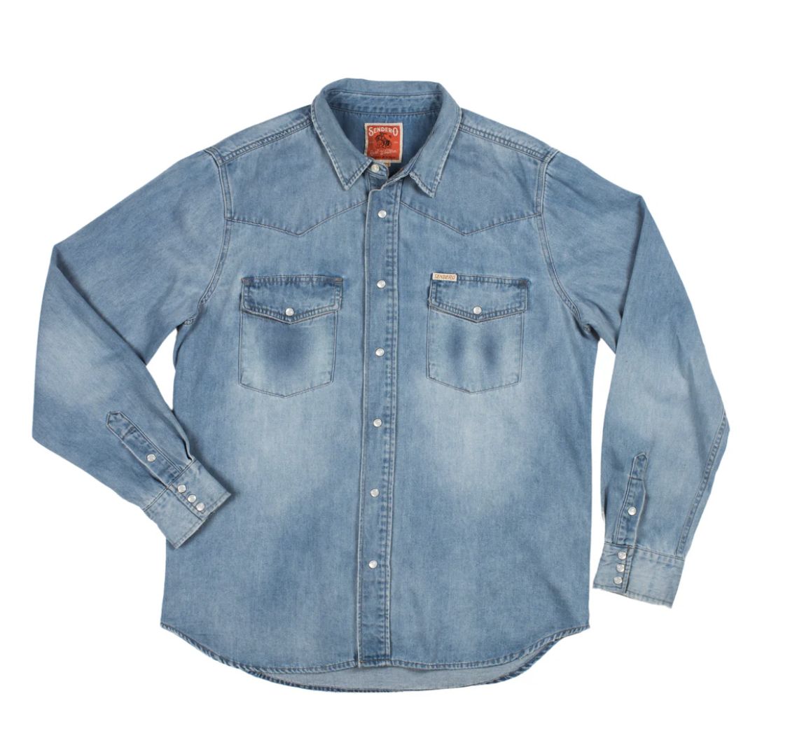 THE WYATT PEARL SNAP LS Vintage Denim SHIRT
