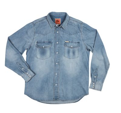 THE WYATT PEARL SNAP LS Vintage Denim SHIRT
