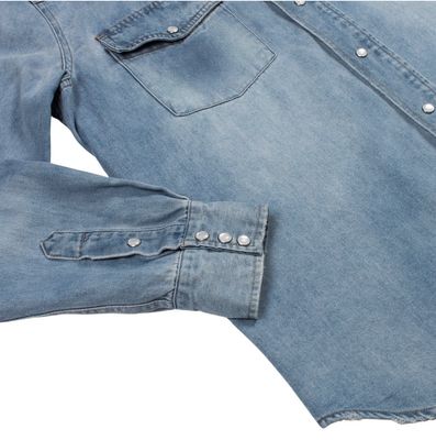 THE WYATT PEARL SNAP LS Vintage Denim SHIRT