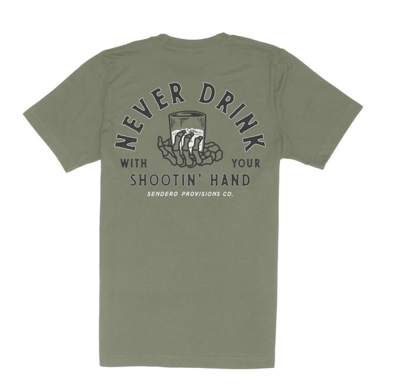 Sendero SHOOTIN&#39; HAND T-SHIRT Sage