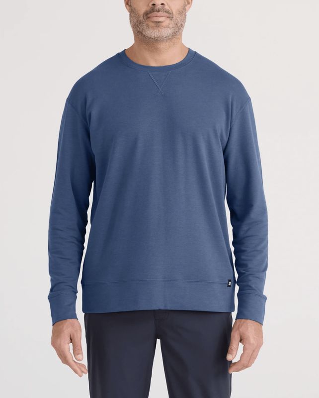 SAXX 3Six Five Lounge Crew Sweatshirt Washed Indigo