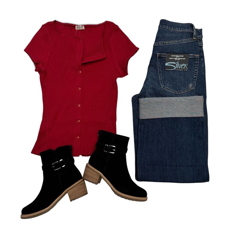 Free People Most Wanted Cardi Red