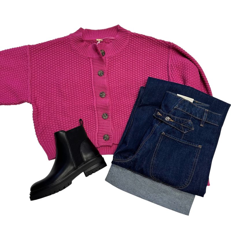 Free People Lila Cardigan Plumdrop