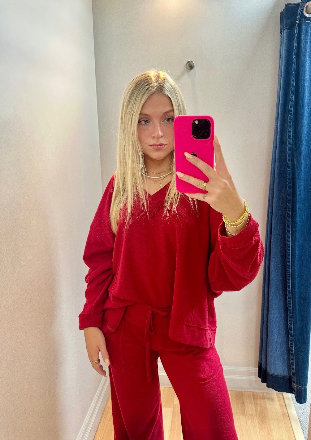 Free People Staycation Pullover Deep Cherry