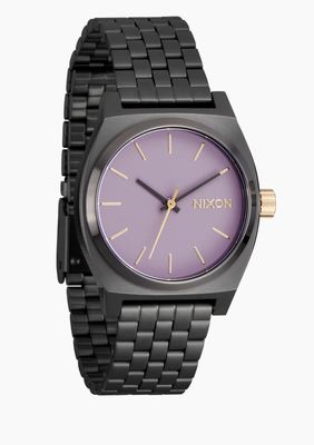 Nixon Time Teller Medium Gunmetal Lavender Gold