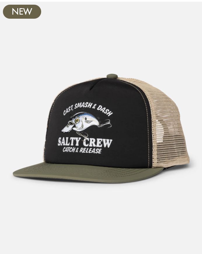 Salty Crew Good Times Boys Trucker Black Olive