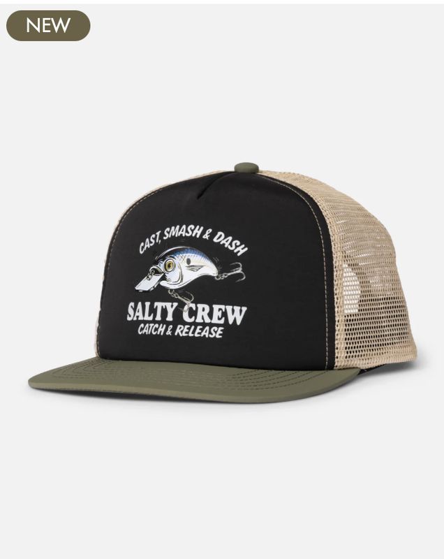 Salty Crew Good Times Boys Trucker Black Olive