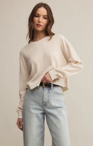 Z Supply Angel Thermal Top, Colour: CRYSTAL, Size: XS