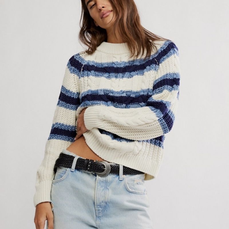 Free People Frankie Cable Stripe