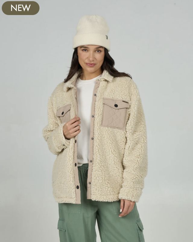 Salty Crew Calm Seas Shacket  Natural