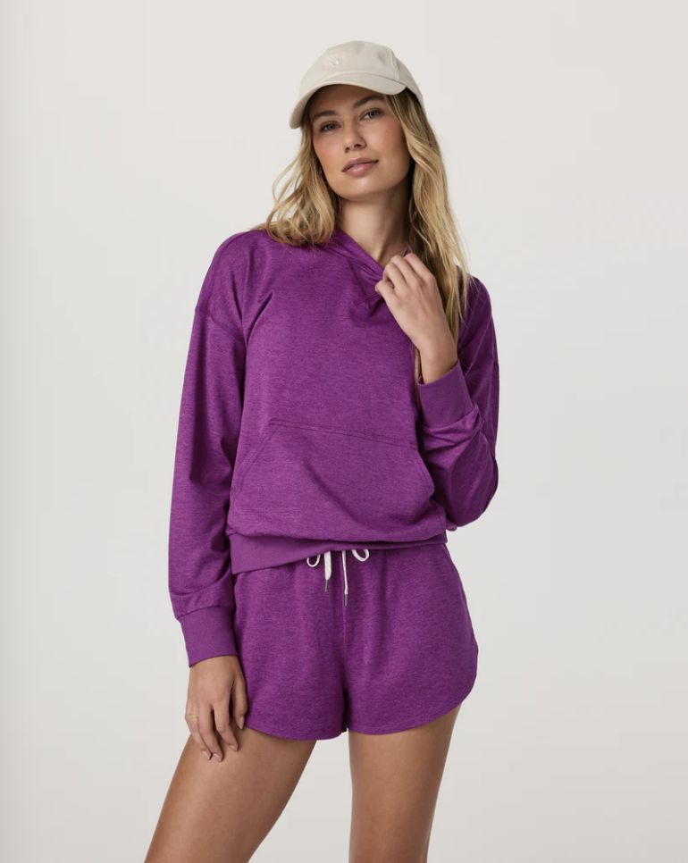 Vuori Halo Modern Pullover Hoodie Magenta Heather