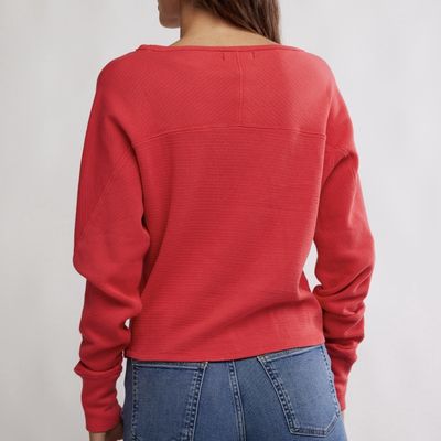 Free People Jess Longsleeve Salsa