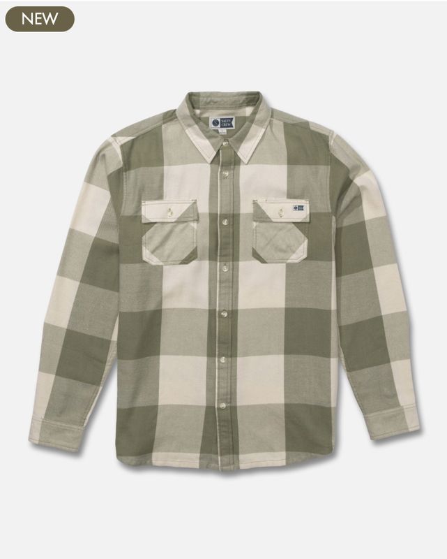 Salty Crew Daybreak Flannel - Birch Four Leaf Clover