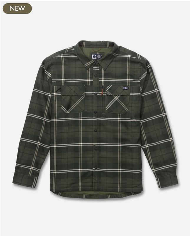 Salty Crew Fathom Tech Shacket - Green