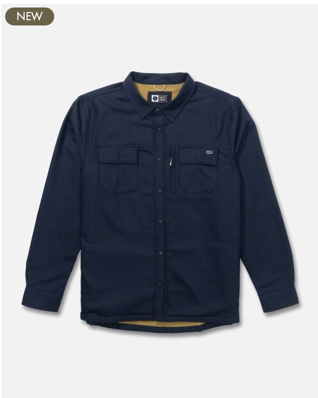 Salty Crew Fathom Tech Shacket - Midnight Navy