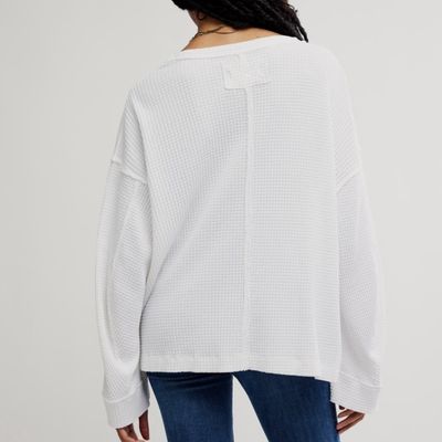 Free People Dawson Pocket Thermal Ivory