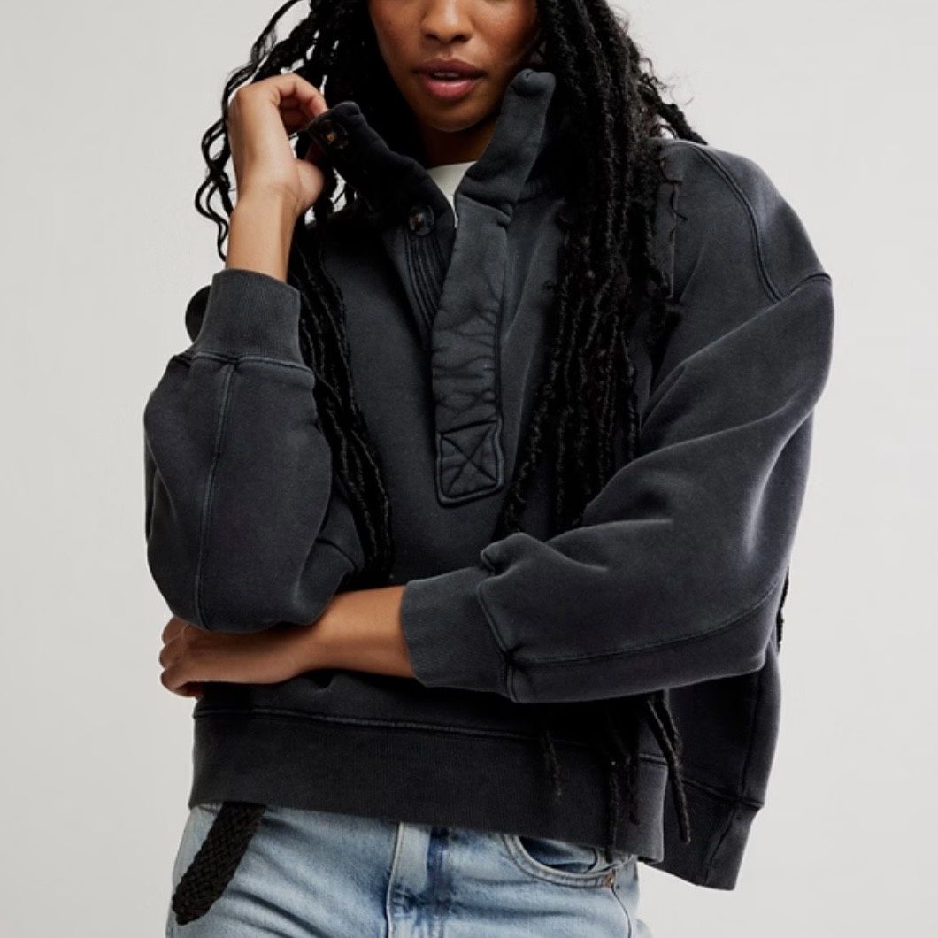 Free People Timeless Pullover Black