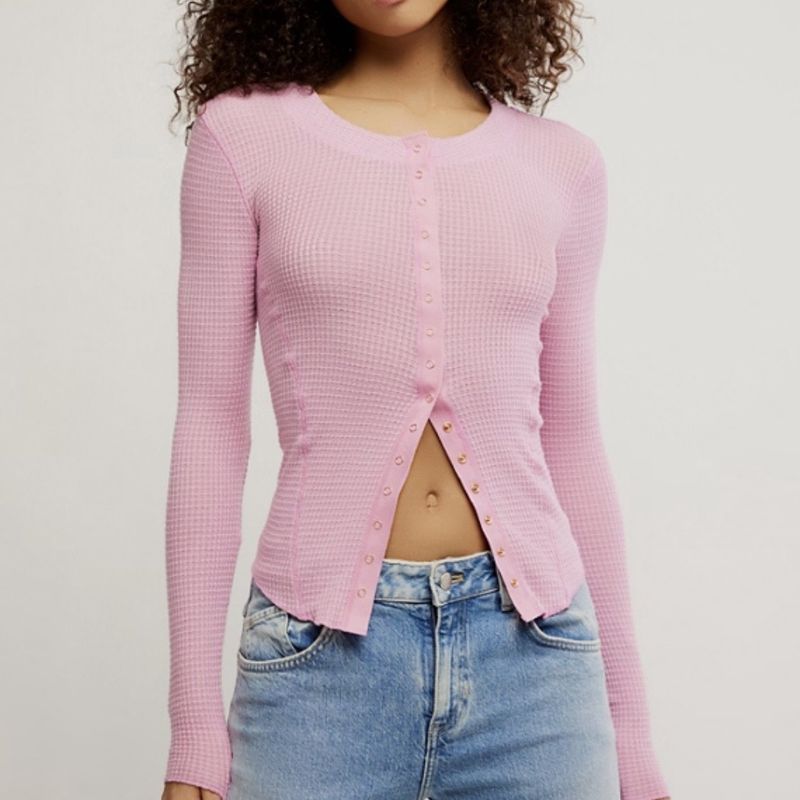 Free People Going Places Cardi Orchid Smoke