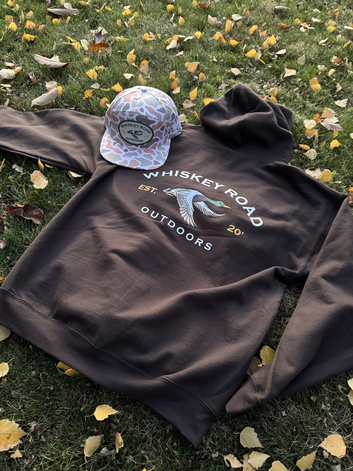 Whiskey Rd THE DUCKMAN HOODIE Brown