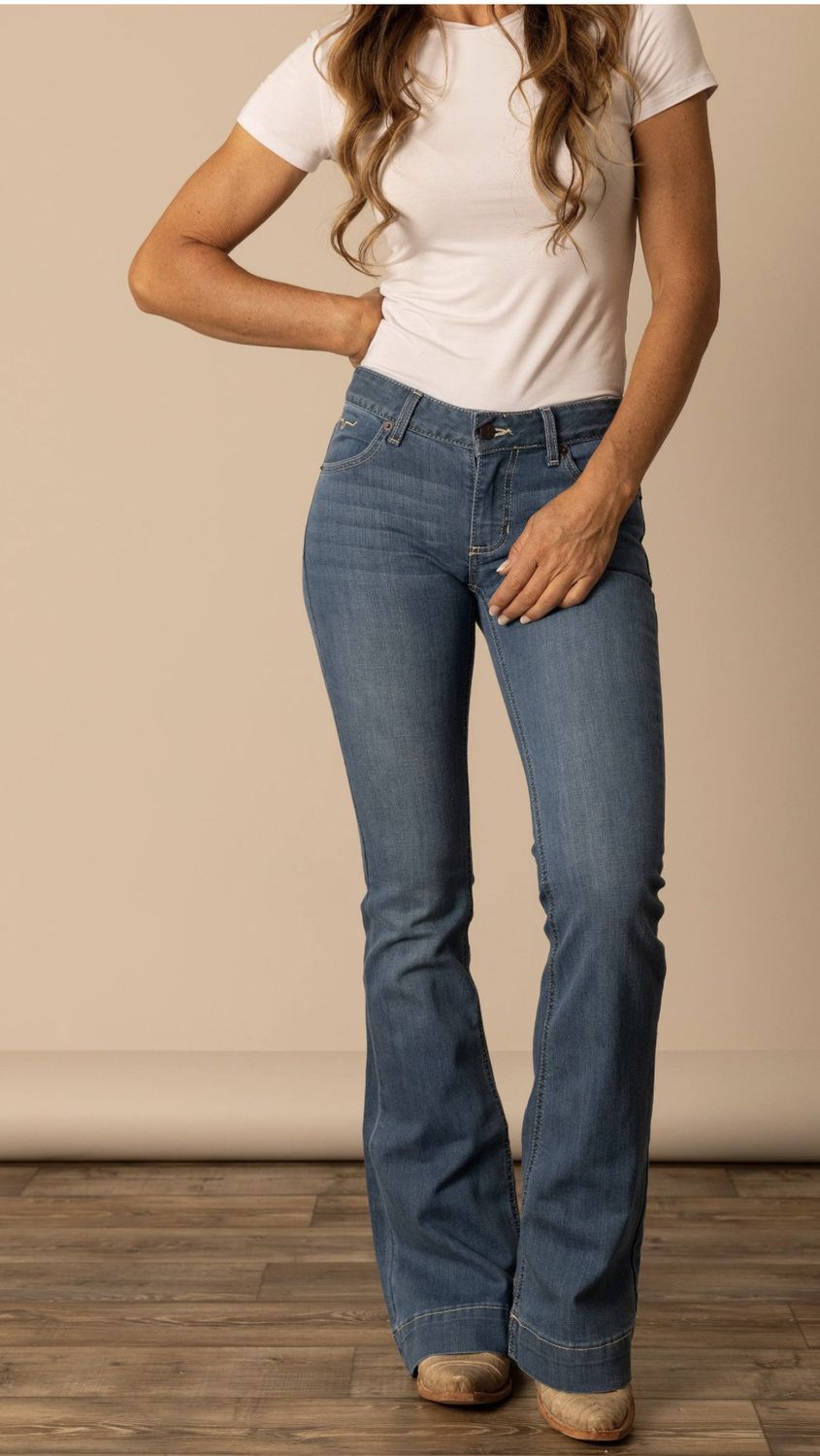 Kimes Ranch Lola Fade Mid Rise Flare