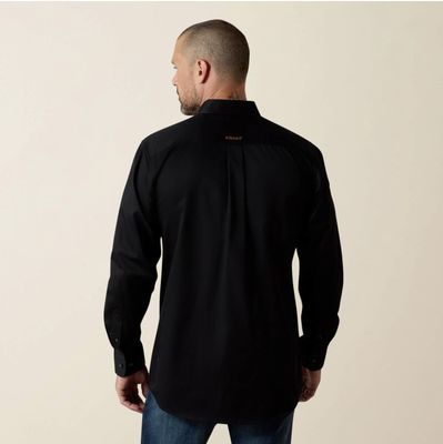 Ariat Solid Twill Fitted Shirt Black