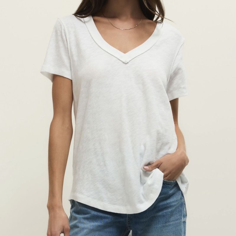 Z Supply Modern V-Neck White
