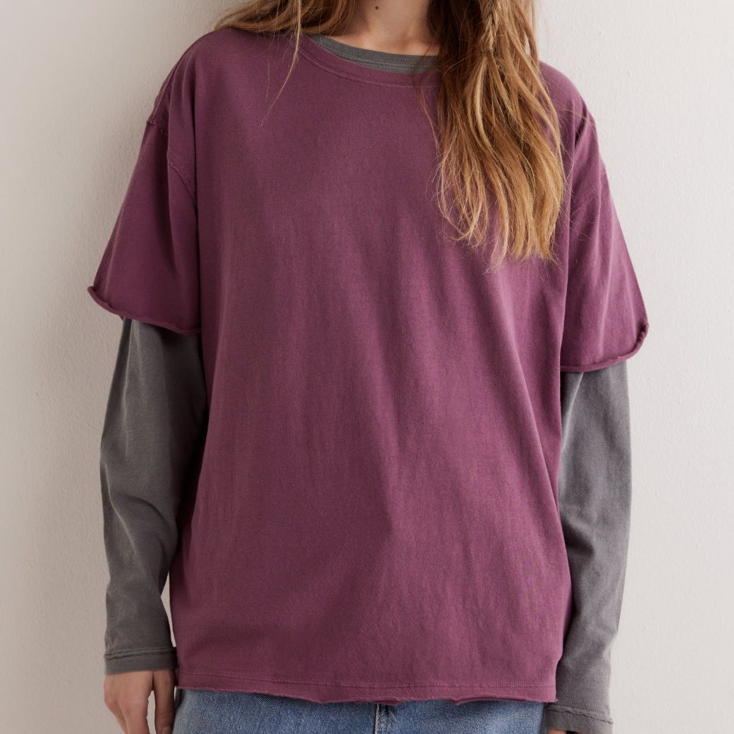 Free People Nina Tee Maroon