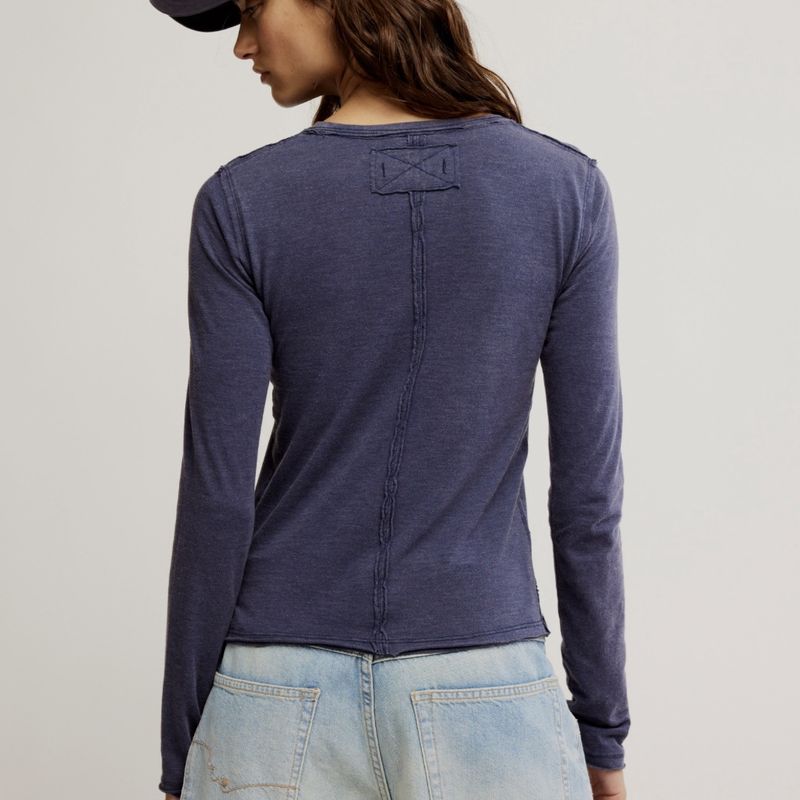 Free People Nova LS Tee Peacoat