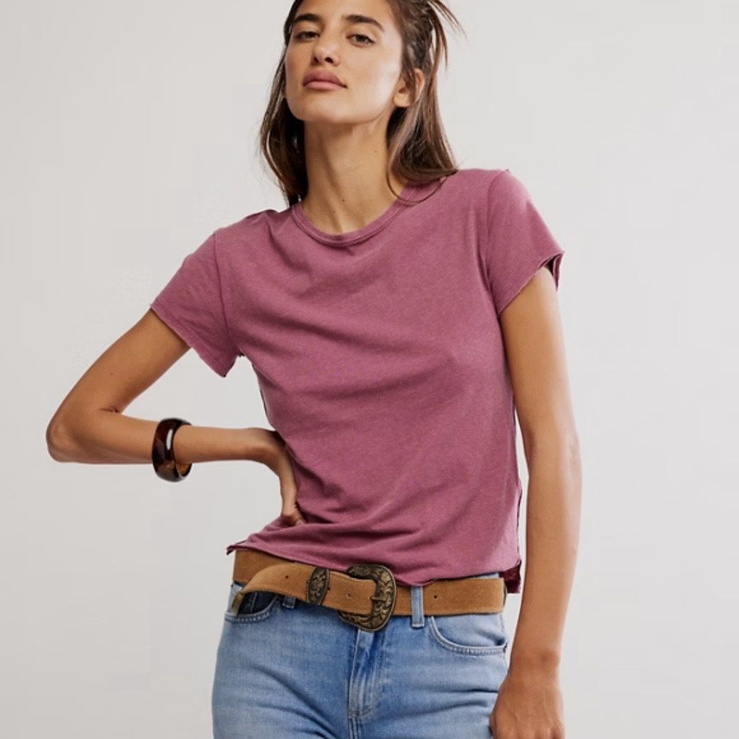 Free People Nova Tee Crushed Berry