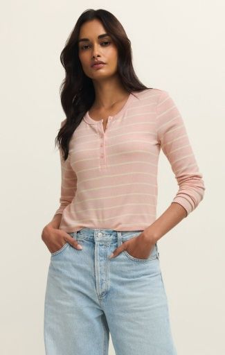 Z Supply FERRIS HENLEY STRIPED TOP, Size: XS