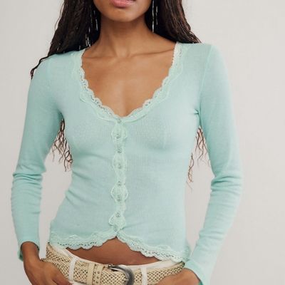 Free People Big Love Cardi Local Sea