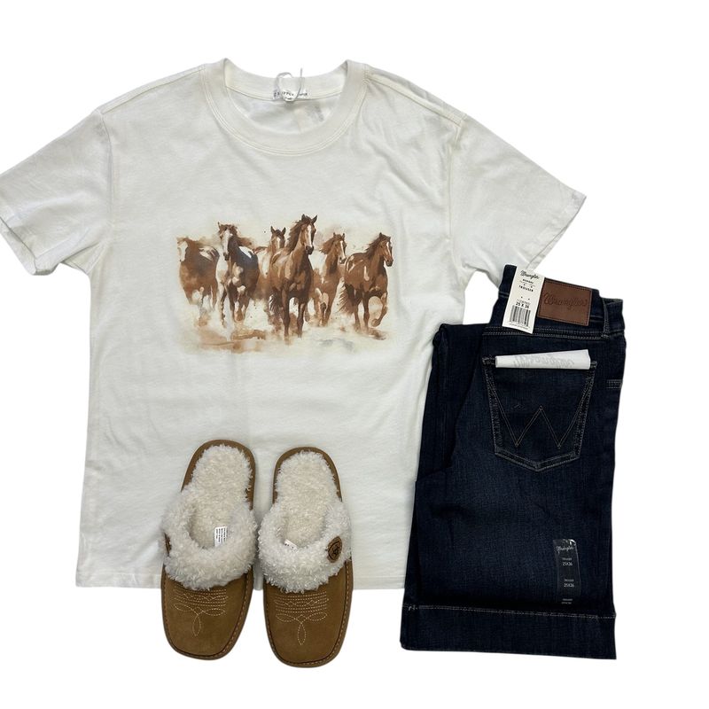 Z Supply HOWDY HORSES BOYFRIEND TEE