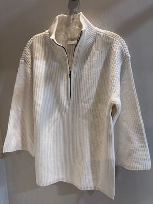 Kaffe Pietra Knit Halfzip Pullover Chalk