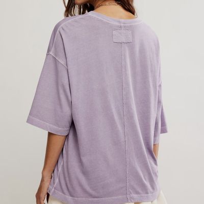 Free People WTF Perfect Oversize Tee Plum