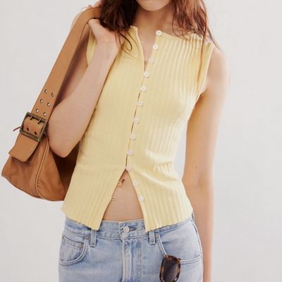 Free People Tilly Vest Mellow Yellow