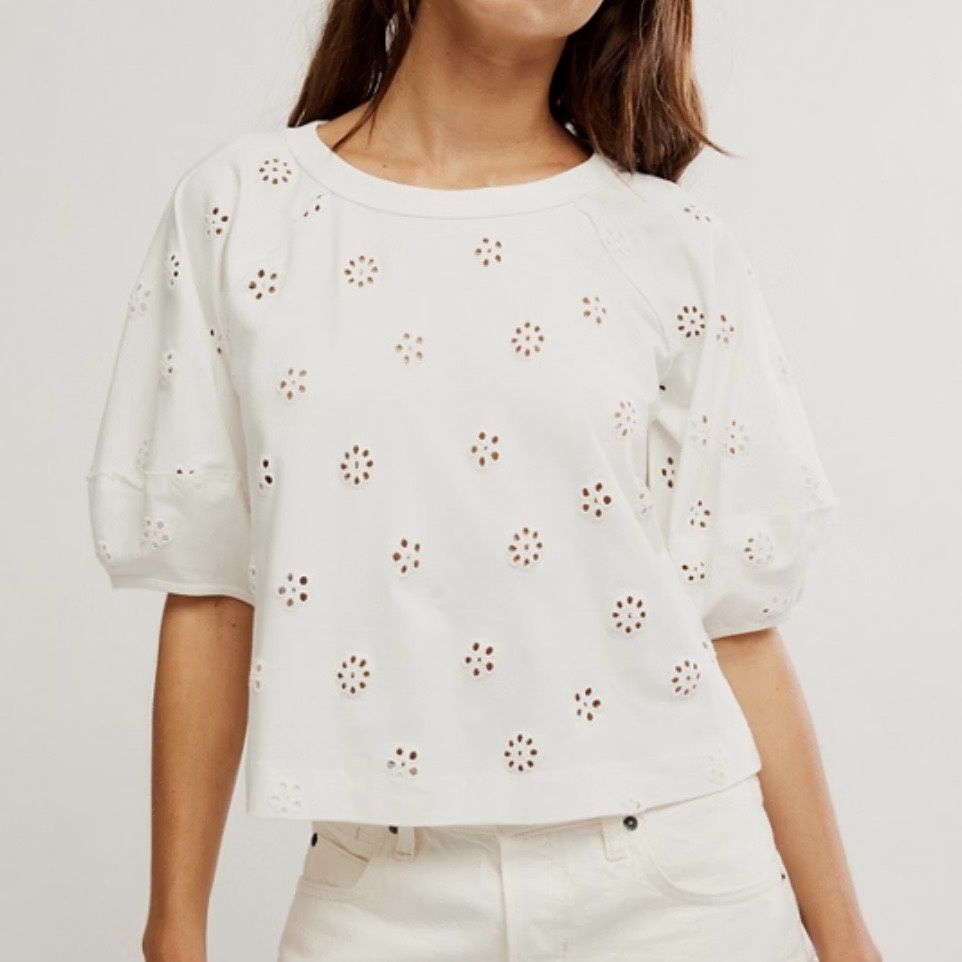 Free People Jessie Eyelet Tee
