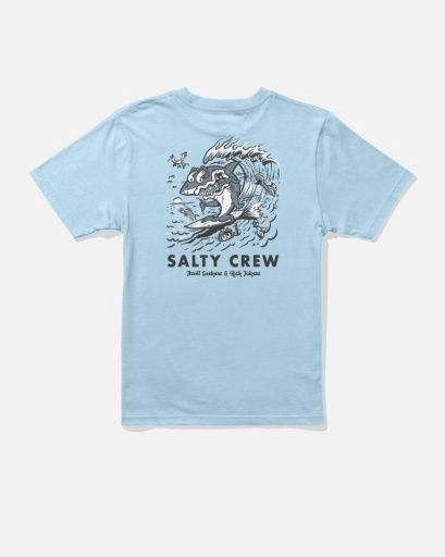 Salty Crew SURF SHARK BOYS SS TEE, Colour: CLEAR SKY, Size: M