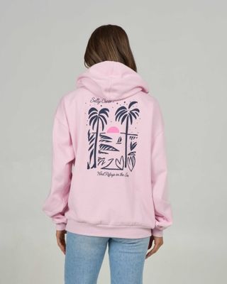 Salty Crew GEO PALM HOODY Pink Skies