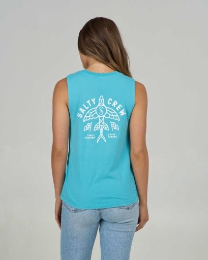 Salty Crew FLYING HIGH MUSCLE TANK, Colour: TURQUOISE, Size: S