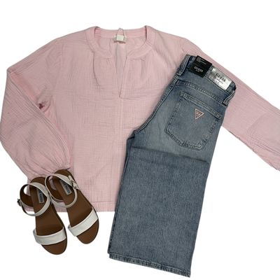 Bobi Bridgette Top Pink