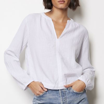 Bobi Bridgette Top White