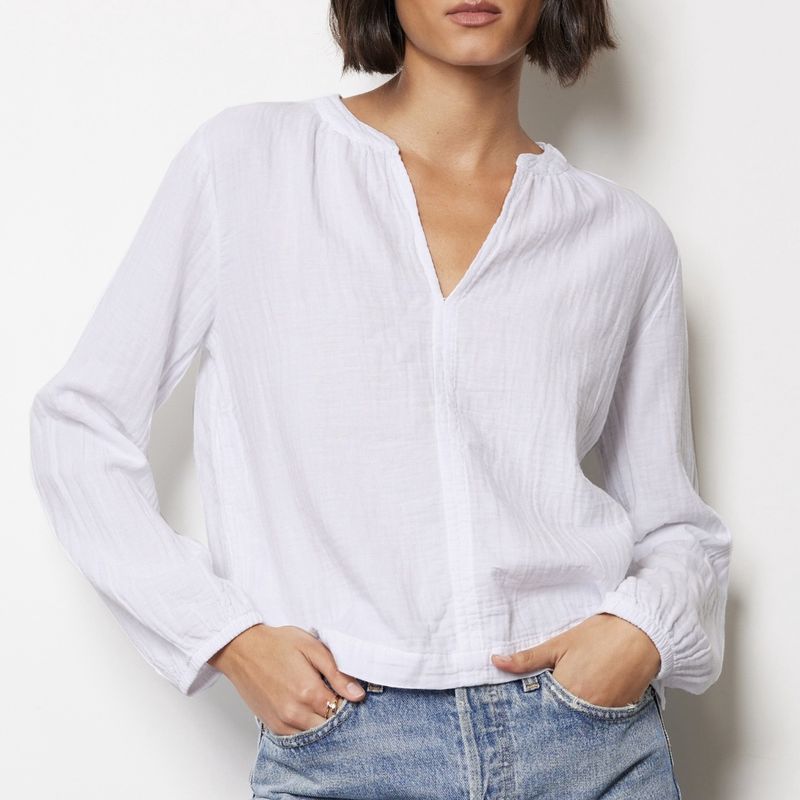 Bobi Bridgette Top White